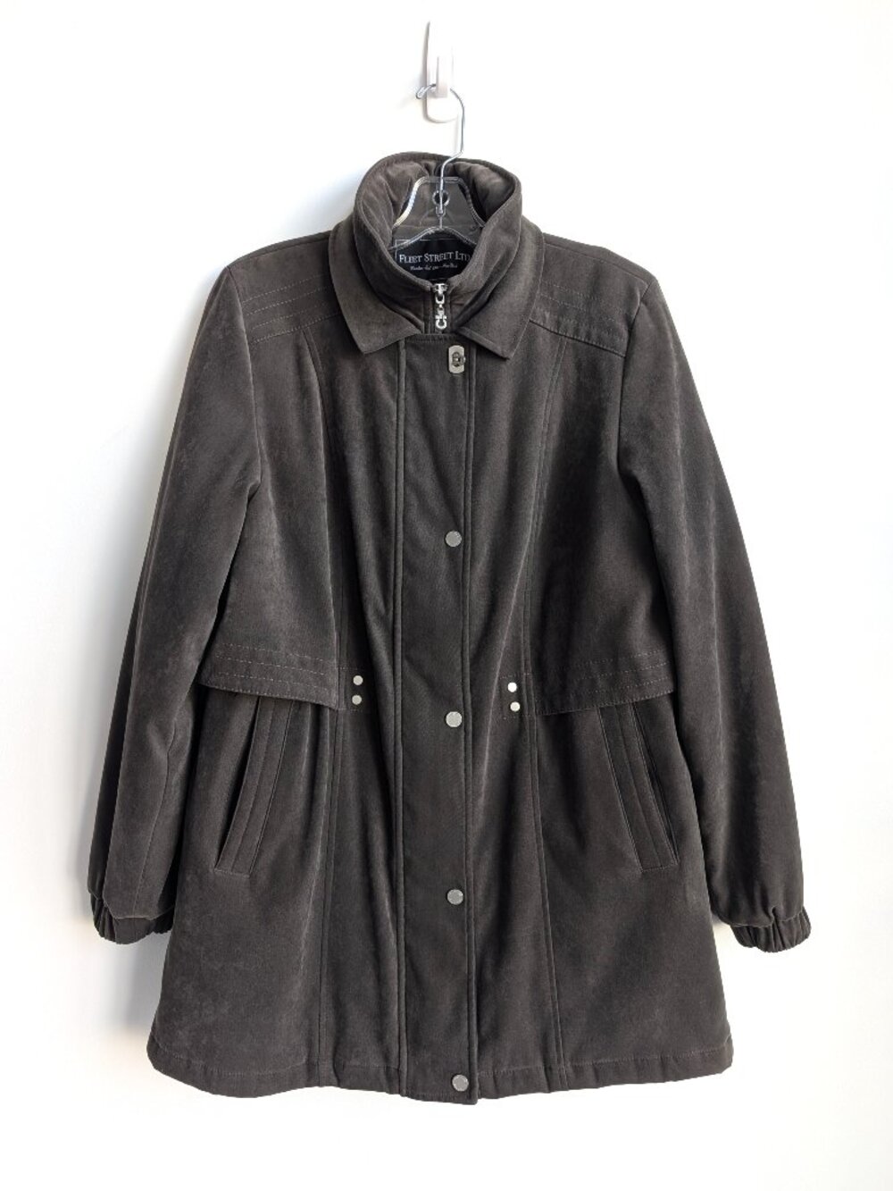 FLEET STREET Faux Suede Padded Utility Coat | Small